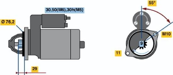 BOSCH 0001108196 - Стартер unicars.by