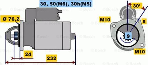 BOSCH 0 001 108 190 - Стартер unicars.by