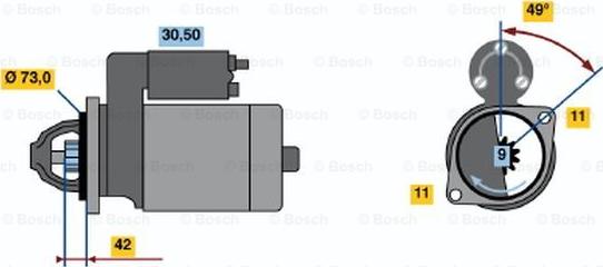 BOSCH 0 001 108 144 - Стартер unicars.by