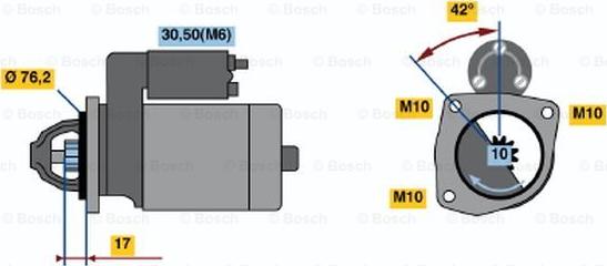 BOSCH 0 001 108 140 - Стартер unicars.by