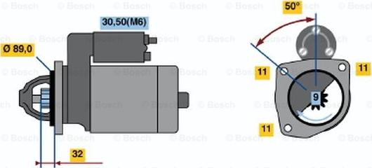 BOSCH 0 001 108 141 - Стартер unicars.by