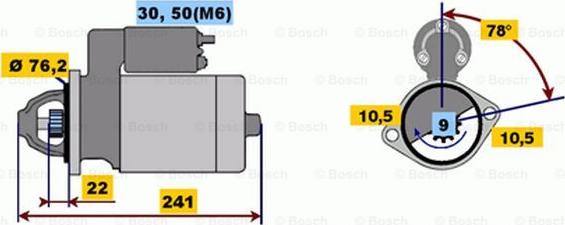 BOSCH 0 001 108 150 - Стартер unicars.by