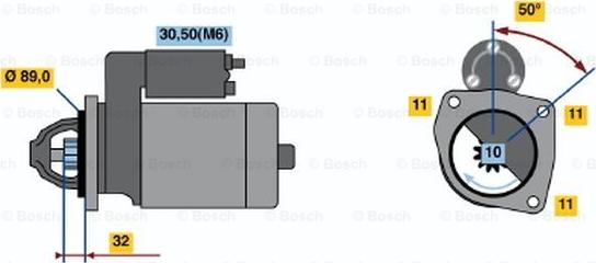 BOSCH 0 001 108 111 - Стартер unicars.by