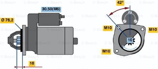 BOSCH 0 001 108 139 - Стартер unicars.by