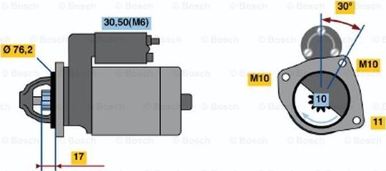 BOSCH 0 001 108 121 - Стартер unicars.by