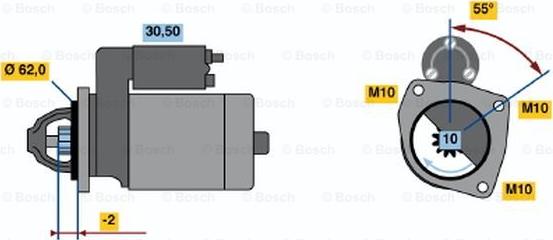 BOSCH 0 986 016 930 - Стартер unicars.by