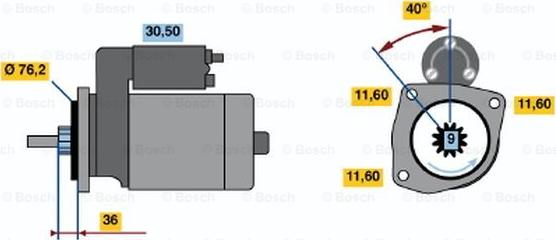 BOSCH 0 001 108 127 - Стартер unicars.by