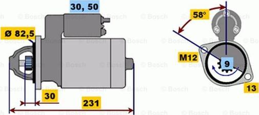 BOSCH 0 001 108 174 - Стартер unicars.by