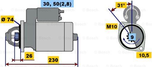 BOSCH 0 001 108 206 - Стартер unicars.by