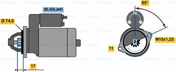 BOSCH 0 001 107 448 - Стартер unicars.by