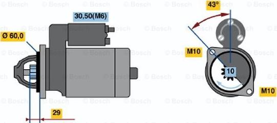 BOSCH 0 001 108 409 - Стартер unicars.by