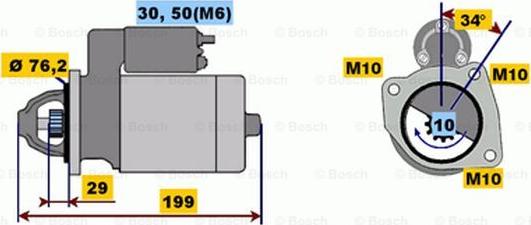 BOSCH 0 001 107 407 - Стартер unicars.by