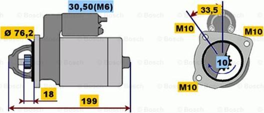 BOSCH 0 001 107 410 - Стартер unicars.by