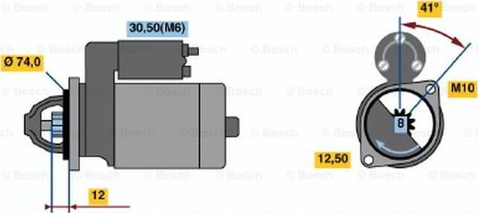 BOSCH 0 001 107 431 - Стартер unicars.by