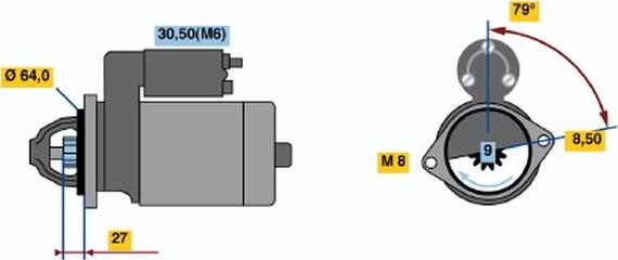 BOSCH 0 001 107 437 - Стартер unicars.by