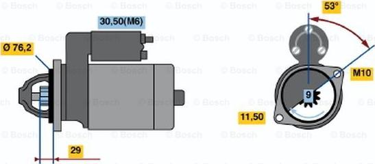 BOSCH 0 001 107 425 - Стартер unicars.by