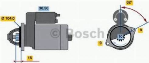 BOSCH 0 001 107 545 - Стартер unicars.by