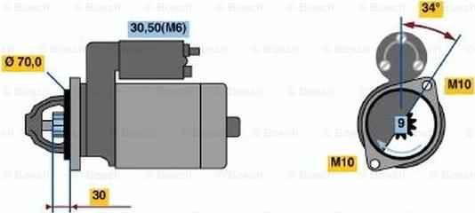 BOSCH 0 001 107 540 - Стартер unicars.by