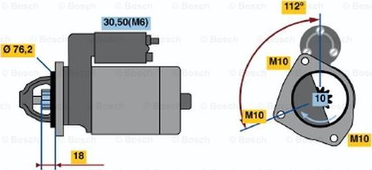 BOSCH 0 001 107 501 - Стартер unicars.by