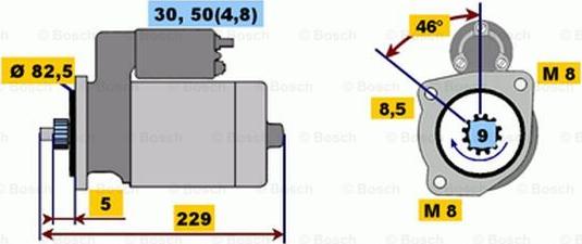 BOSCH 0 001 107 094 - Стартер unicars.by