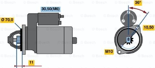 BOSCH 0 001 107 093 - Стартер unicars.by