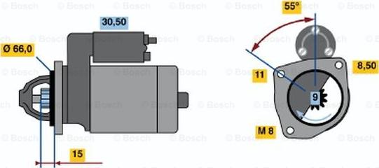 BOSCH 0 001 107 097 - Стартер unicars.by