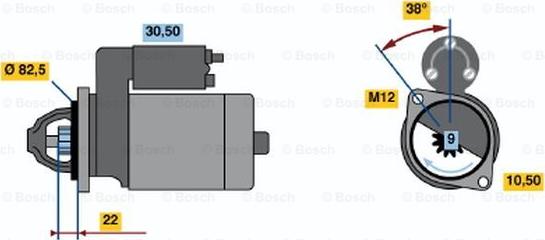 BOSCH 0 001 107 044 - Стартер unicars.by