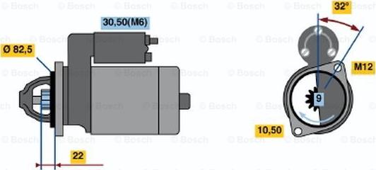 BOSCH 0 001 107 045 - Стартер unicars.by