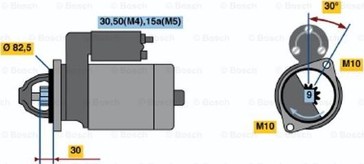 BOSCH 0 001 107 048 - Стартер unicars.by