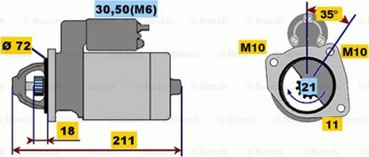 BOSCH 0 001 107 059 - Стартер unicars.by