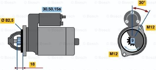 BOSCH 0 001 107 068 - Стартер unicars.by