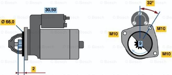 BOSCH 0 001 107 067 - Стартер unicars.by