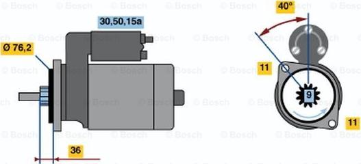 BOSCH 0 001 107 007 - Стартер unicars.by