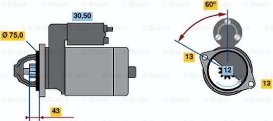 BOSCH 0 001 107 080 - Стартер unicars.by