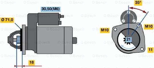 BOSCH 0 001 107 082 - Стартер unicars.by