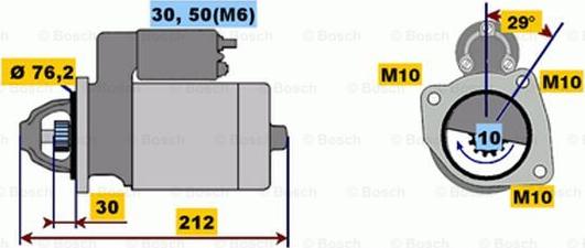 BOSCH 0 001 107 087 - Стартер unicars.by