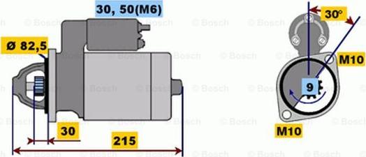 BOSCH 0 001 107 037 - Стартер unicars.by