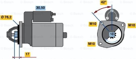 BOSCH 0 001 107 027 - Стартер unicars.by