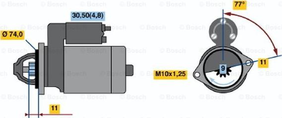 BOSCH 0 001 107 075 - Стартер unicars.by