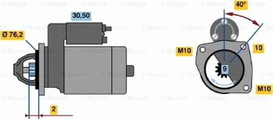 BOSCH 0 001 107 076 - Стартер unicars.by