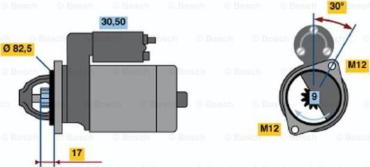 BOSCH 0 001 107 073 - Стартер unicars.by