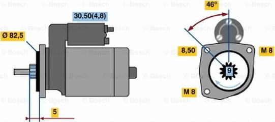 BOSCH 0 001 107 105 - Стартер unicars.by