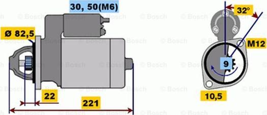 BOSCH 0 001 107 100 - Стартер unicars.by