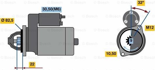 BOSCH 0 001 107 112 - Стартер unicars.by