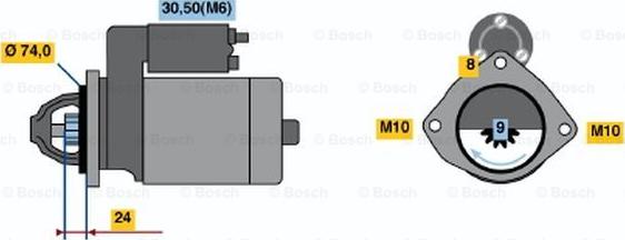 BOSCH 0 001 115 045 - Стартер unicars.by