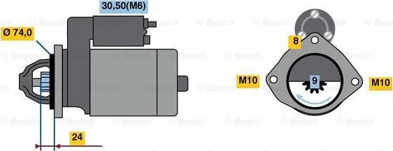 BOSCH 0 001 115 040 - Стартер unicars.by