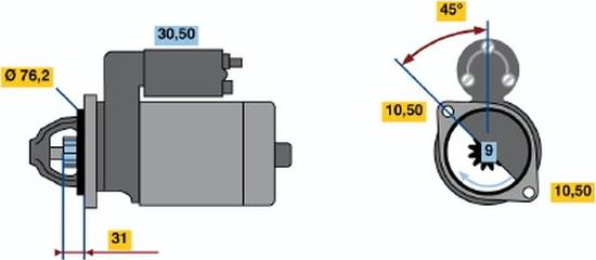 BOSCH 0001115035 - Стартер unicars.by