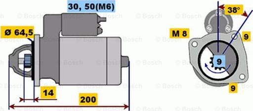 BOSCH 0 001 116 005 - Стартер unicars.by