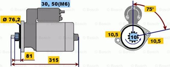 BOSCH 0 001 110 059 - Стартер unicars.by