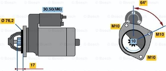 BOSCH 0 001 110 065 - Стартер unicars.by